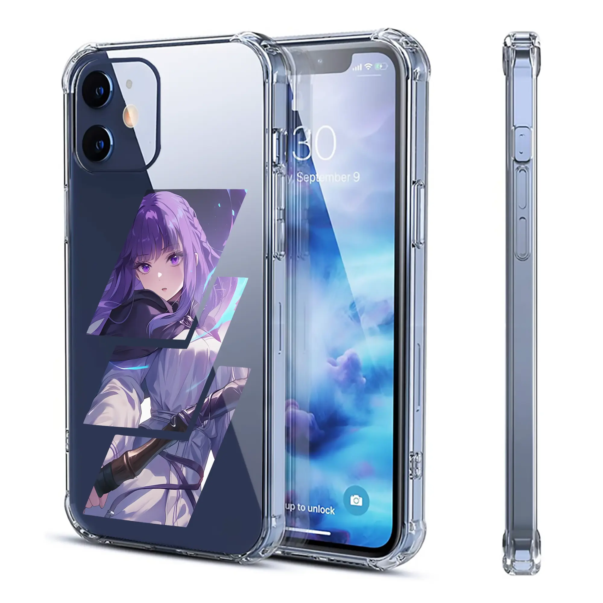 葬送のフリーレン（Frieren） グッズ,フェルン（Fern） - IPhone 12シリーズ対応 ・ 透明スマホケース ・ クリアソフトケース ・ TPU素材 ・ 耐衝撃 ・ 高密着 ・ 防汚 防指紋 ・ 簡単着脱